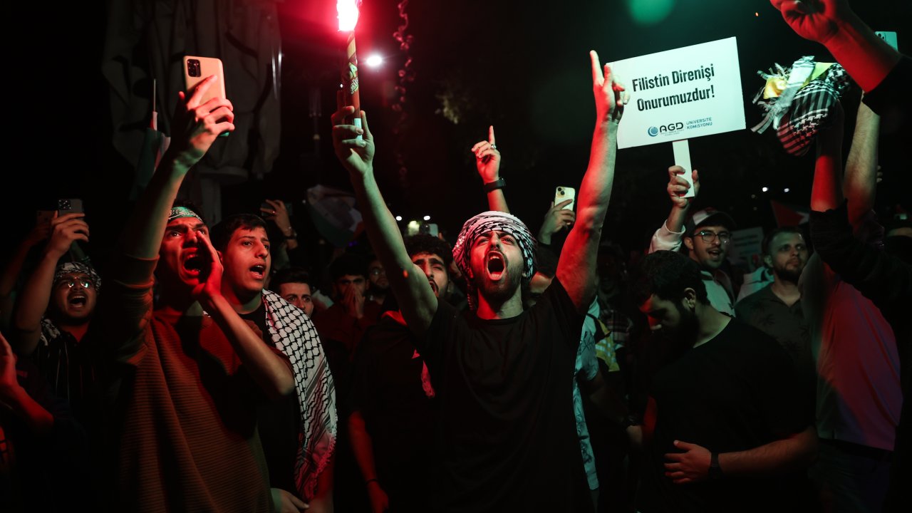 İstanbulda filistine destek yürüyüşü gerçekleştirildi