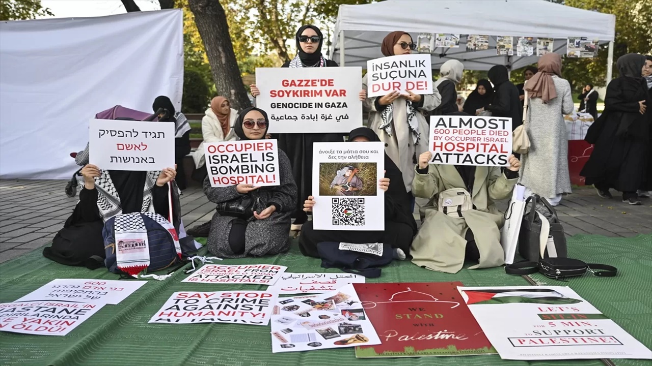 kadınların filistin İçin oturma eylemi 12 gününde
