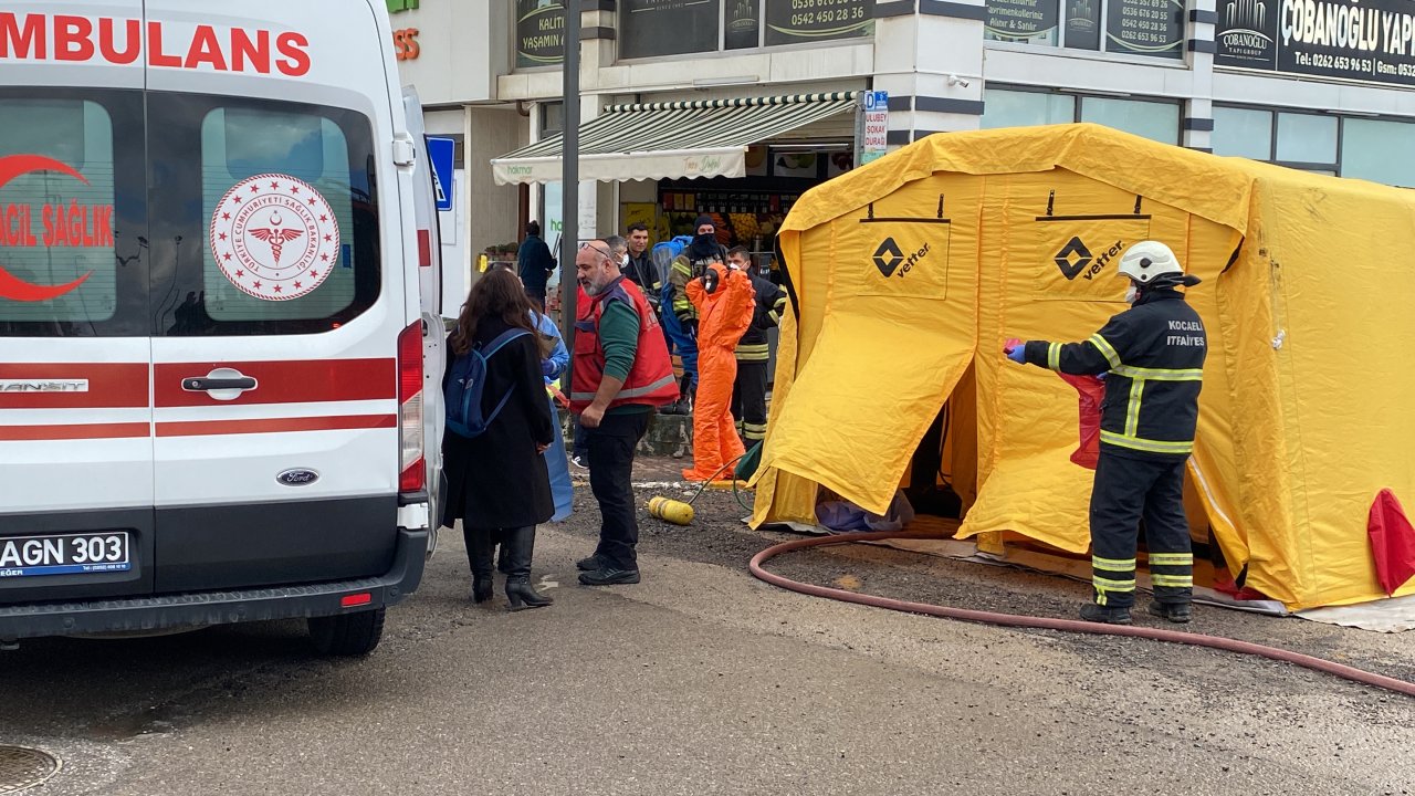 kargo merkezinde kimyasal sızıntı 14 kişi hastaneye kaldırıldı