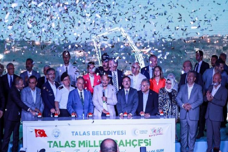 kayseri talas millet bahçesine ilk harç