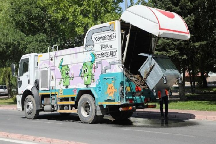 kayseri talasta konteynere parfümlü yıkama