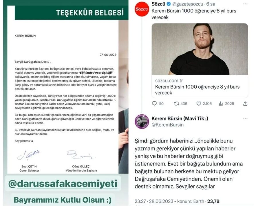 Kerem Bürsinden 1000 Çocuğa 8 Yıl Eğitim Bursu Hakkında Açıklama