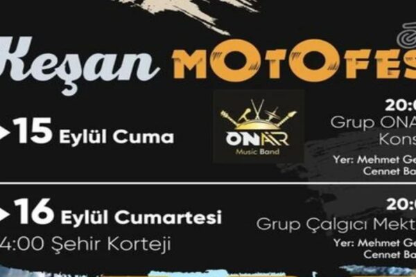 Keşan’da Motosiklet Tutkunları “Keşan Motofest” Festivalinde Buluştu
