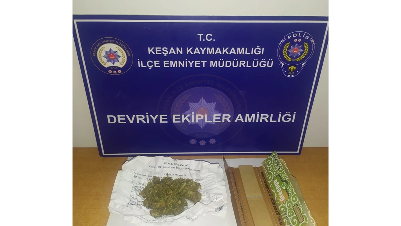 keşanda uyuşturucu operasyonu
