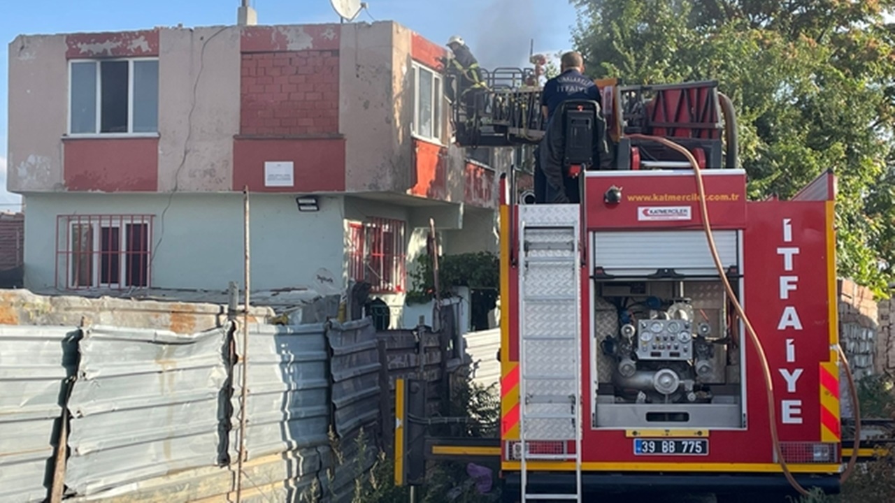 kırklarelinde bir evde Çıkan yangın söndürüldü