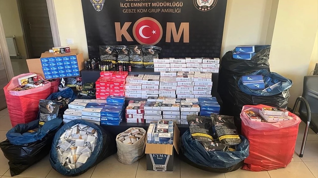 kocaelide kaçak tütün ve makaron stoğu ele geçirildi