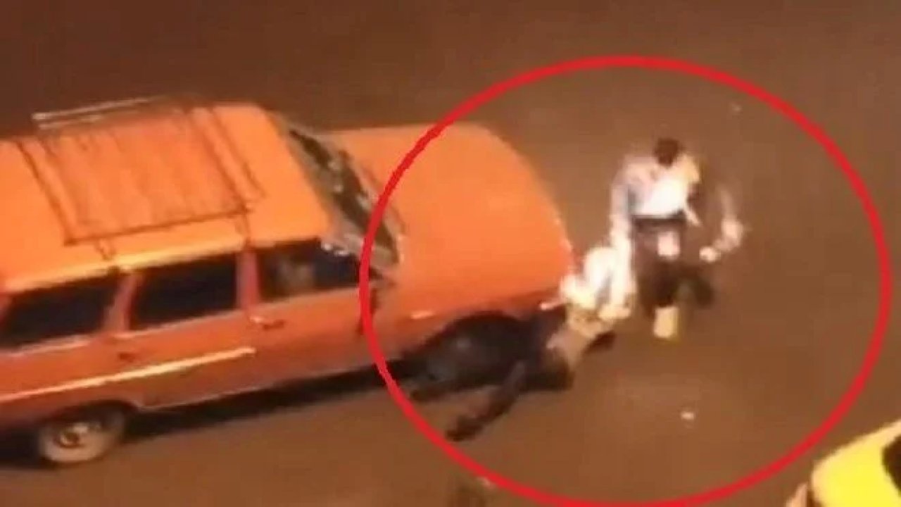 korkunç anlar kameraya yansıdı kadını Önce sürükledi sonra dövdü