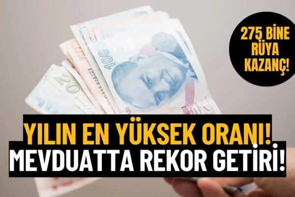 Mevduat Faizi Arttı! 275 Bin Liranın Ekim Ayı Mevduat Kazancı Tekrar Yükseldi