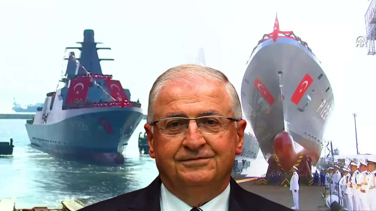 milli savunma bakanı yaşar güler denize gemi İndirme töreninde konuştu