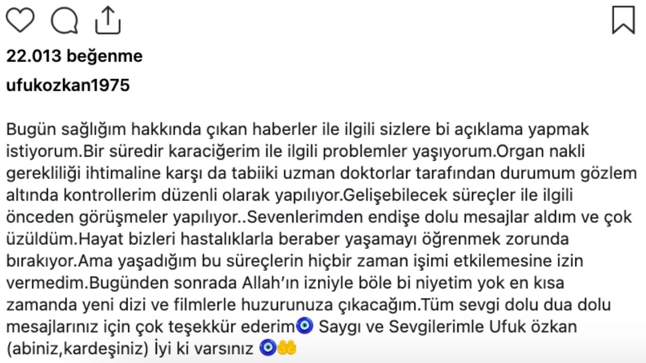 Organ Nakli Haberleri Sonrası Ufuk Özkandan Duygulandıran Açıklama