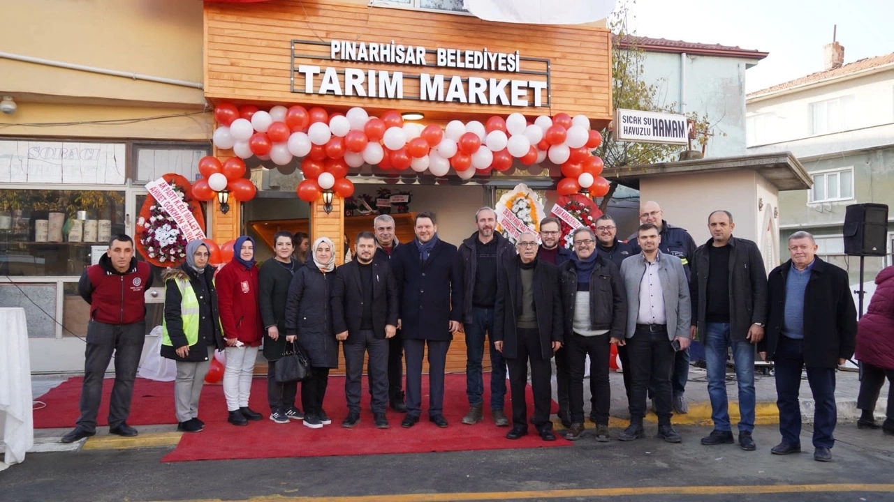pınarhisar belediyesi tarım marketi açtı
