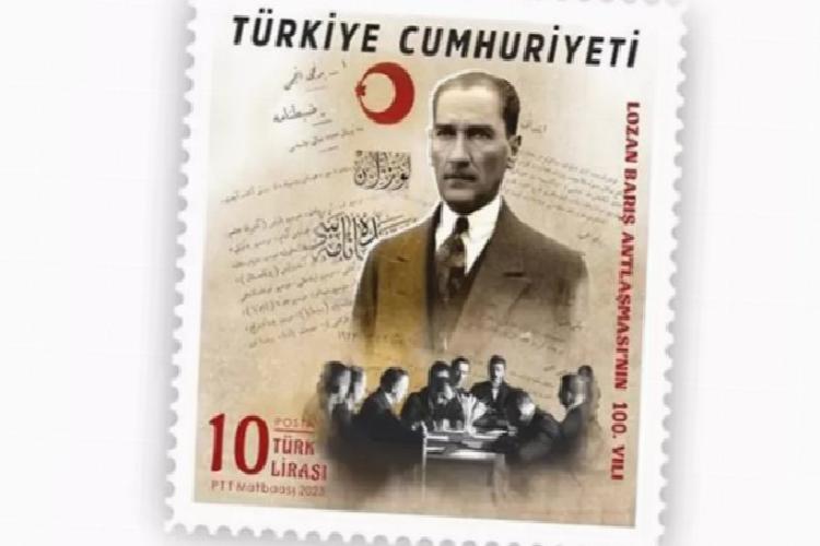 pttden lozanın 100 yıl anısına özel pul