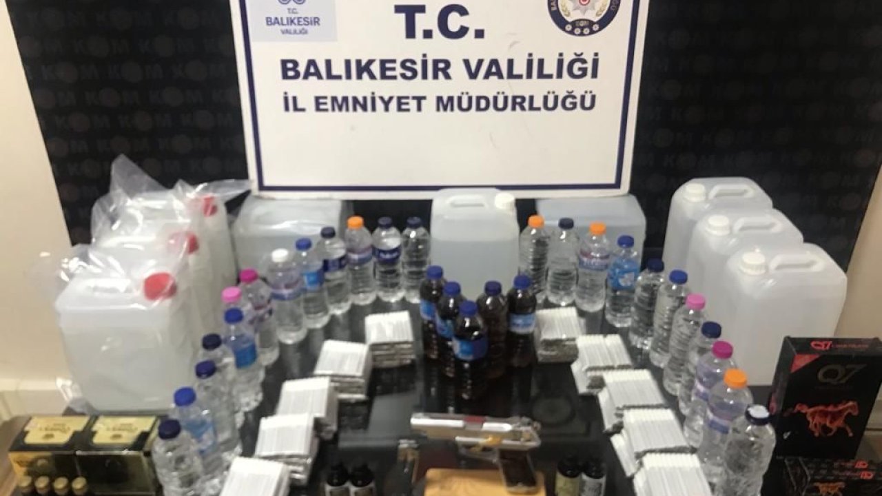 sahte alkol operasyonunda 3 Şüpheli yakalandı