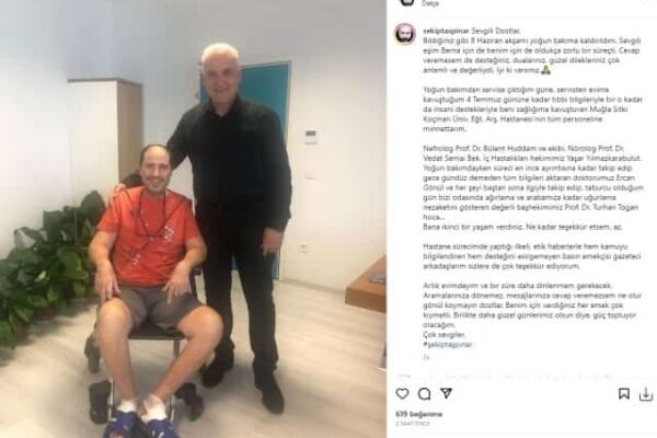 Sahte İçkiden Zehirlenen Şekip Taşpınar Taburcu Oldu