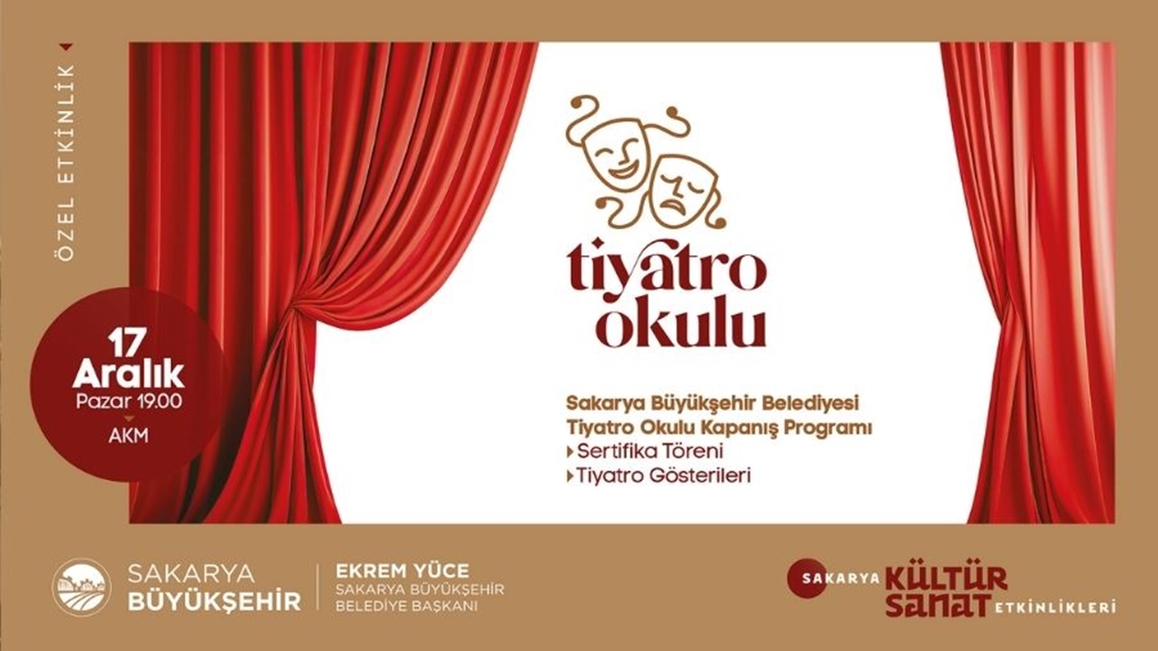 sakarya büyükşehir belediyesi tiyatro okulu 2023 mezunlarını onurlandırdı