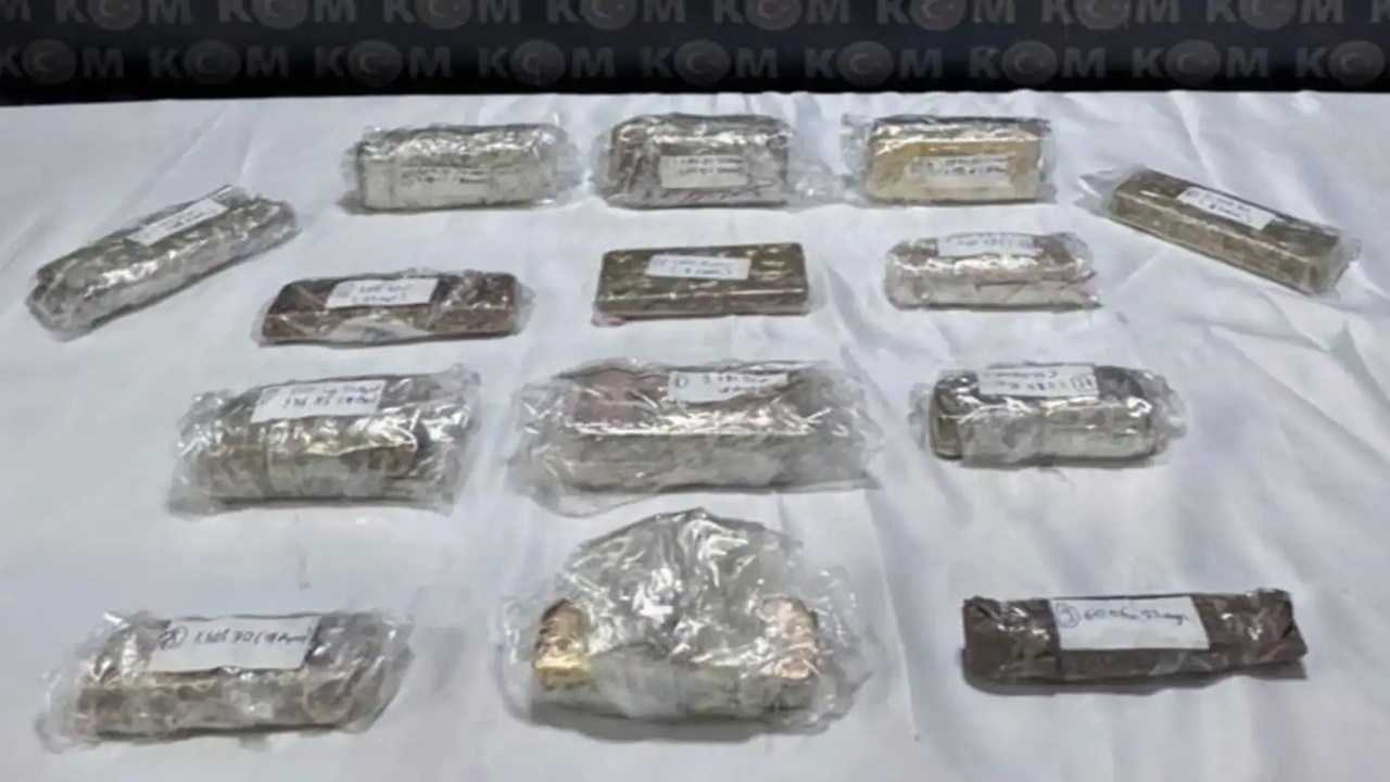 sırt Çantasında 25 kilo 190 gram gümrüksüz altın bulunan Şüpheli yakalandı
