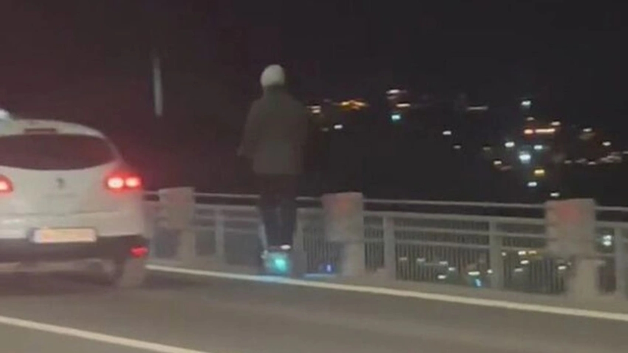 skuterle köprü geçen kişiye para cezası uygulandı
