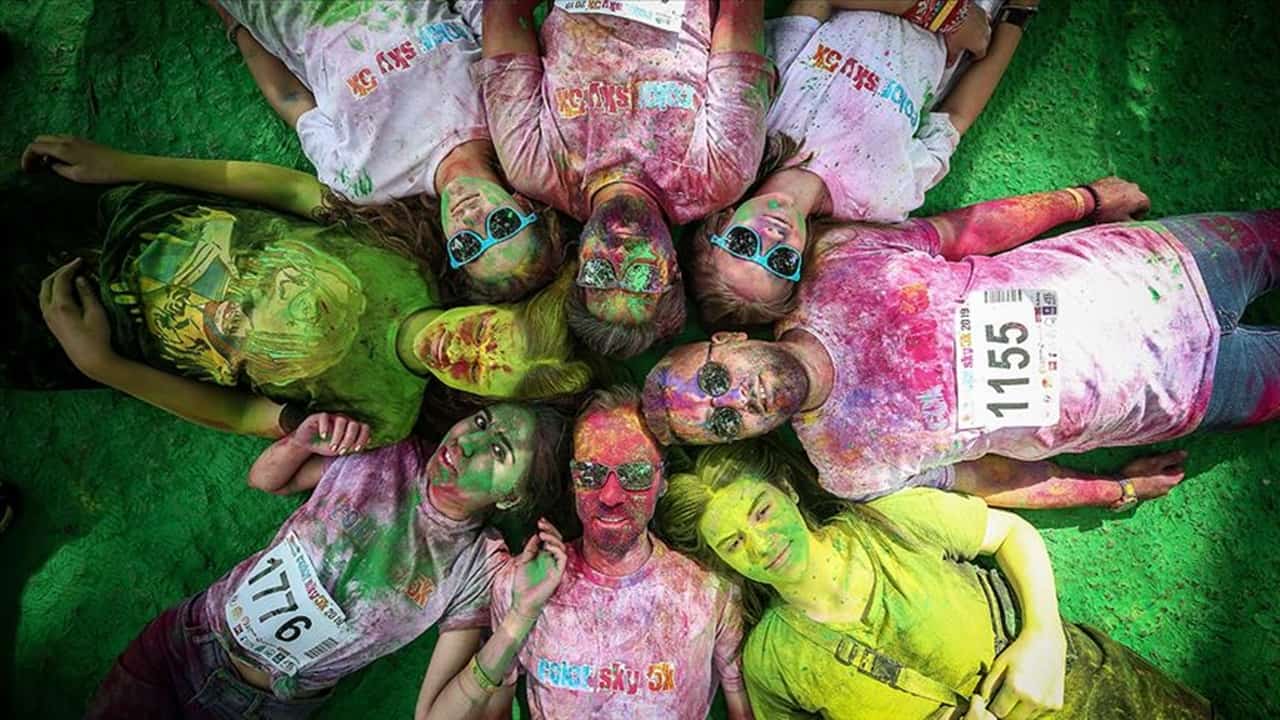 soğanlı botanik parkta renkli koşu festivali
