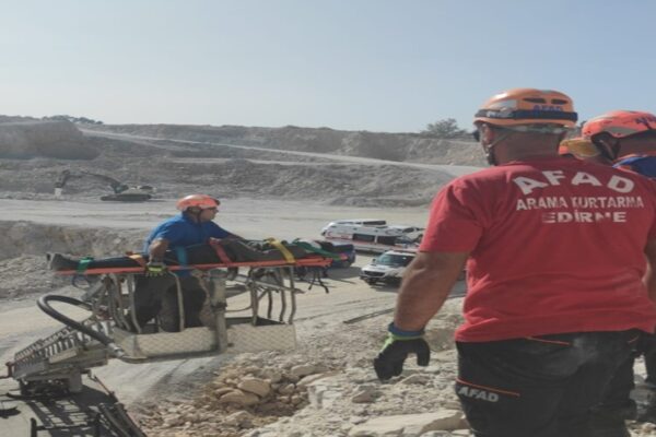 Taş Ocağından Düşen Kişi AFAD Tarafından Kurtarıldı