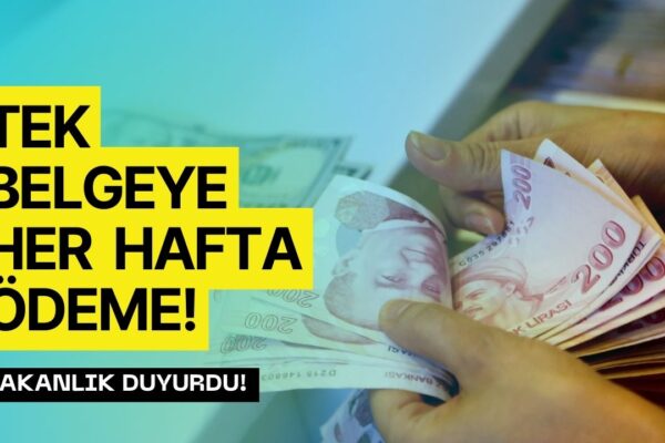 Tek Belgeye Her Hafta Ödeme! Bu Kaydı Yaptırana Bakanlıktan Kesilmeyen Destek!