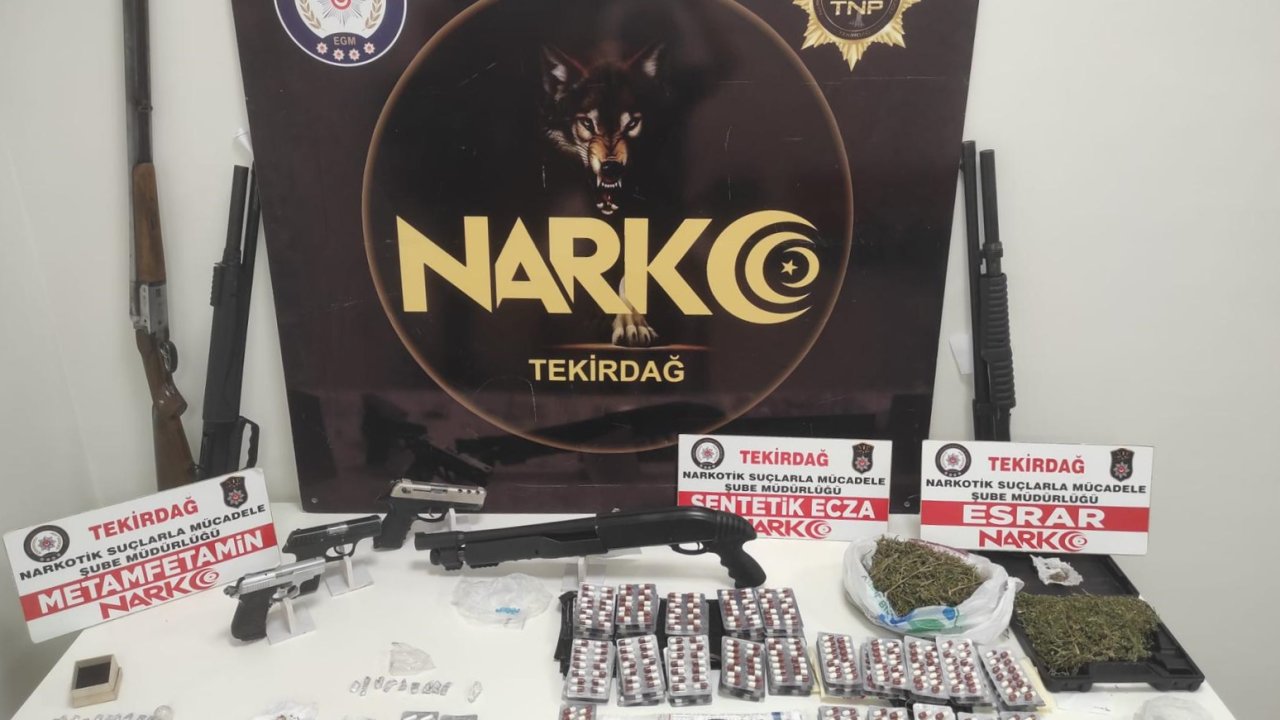 tekirdağda uyuşturucu operasyonu 9 Şüpheli gözaltına alındı
