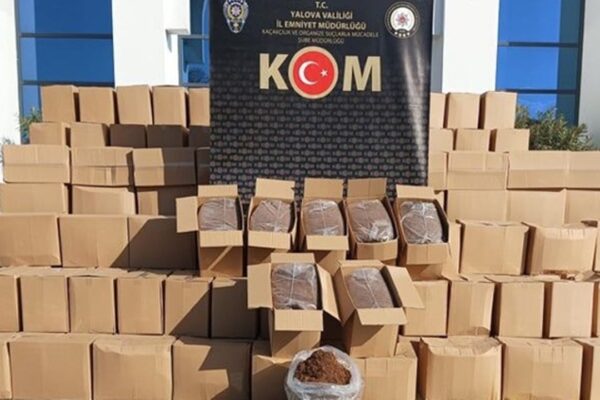 Yalova’da 6 Ton Kaçak Tütün Ele Geçirildi