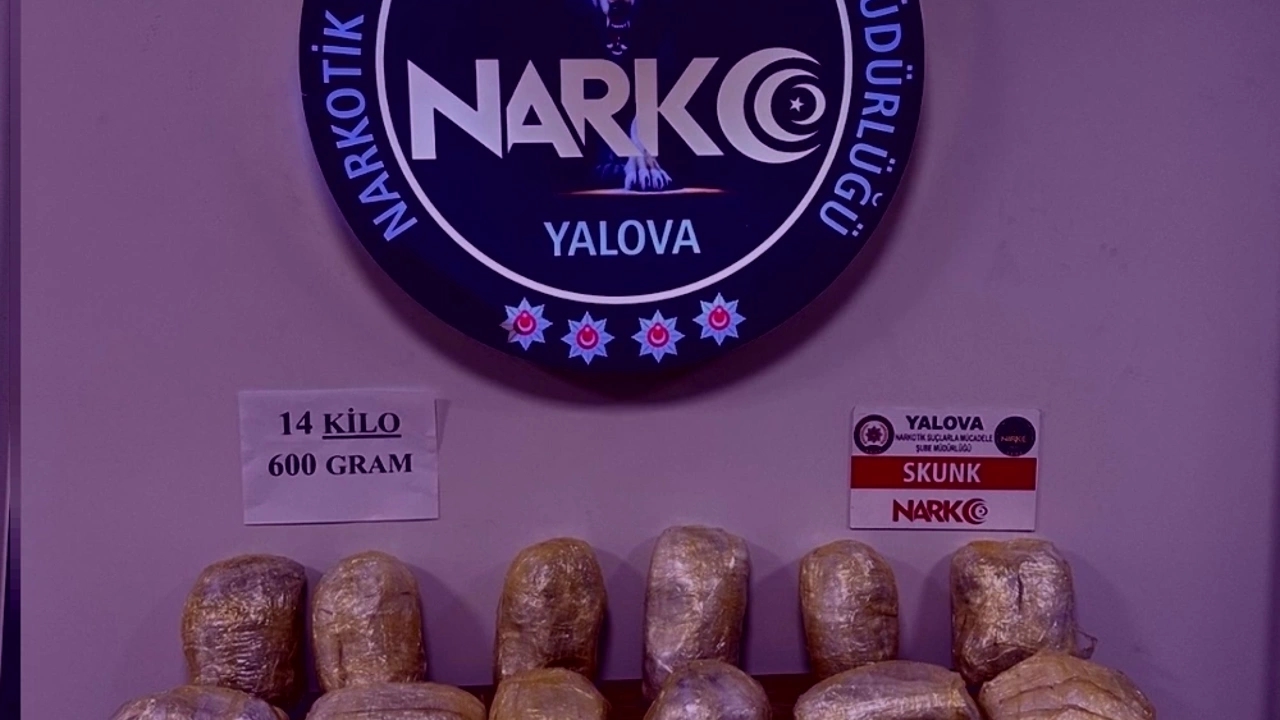 yalovada narkotim ekipleri 14 kilo uyuşturucu ele geçirdi