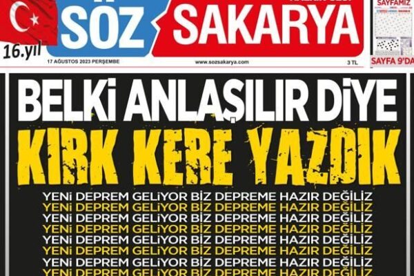 Yerel Gazeteden Çarpıcı Mesaj