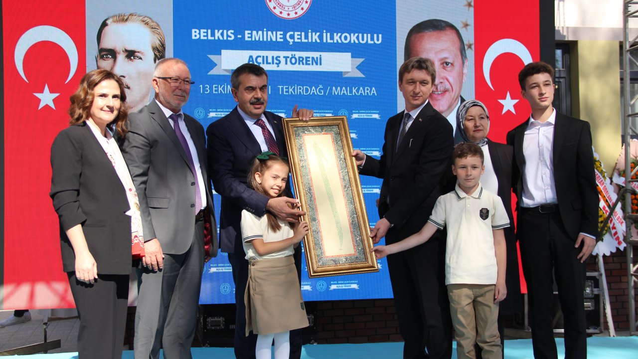 yusuf tekin tekirdağda hayırseverin İnşa ettiği okulun açılış törenine katıldı