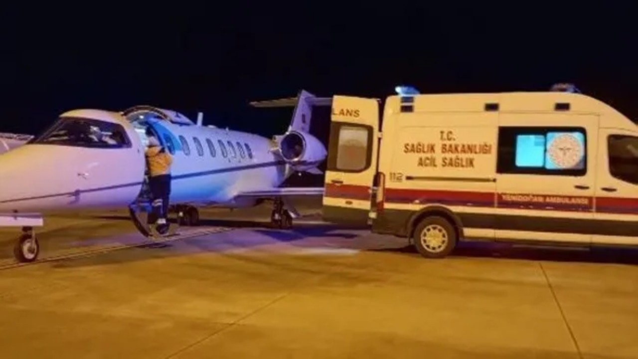 Kalp ve Karaciğer Yetmezliği Yaşayan Bebek Ambulans Uçakla Ankara’ya Gönderildi