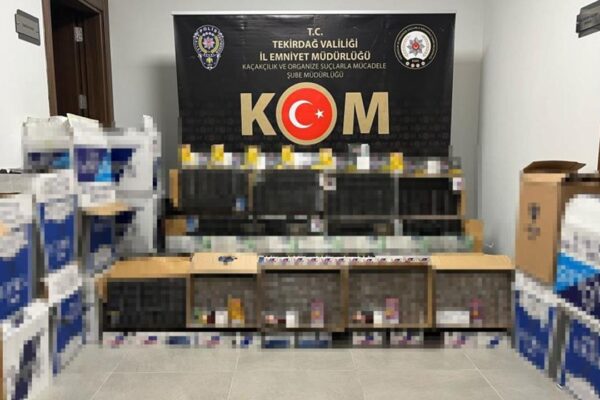 Tekirdağ’da 230 Bin Makaron Ele Geçirildi