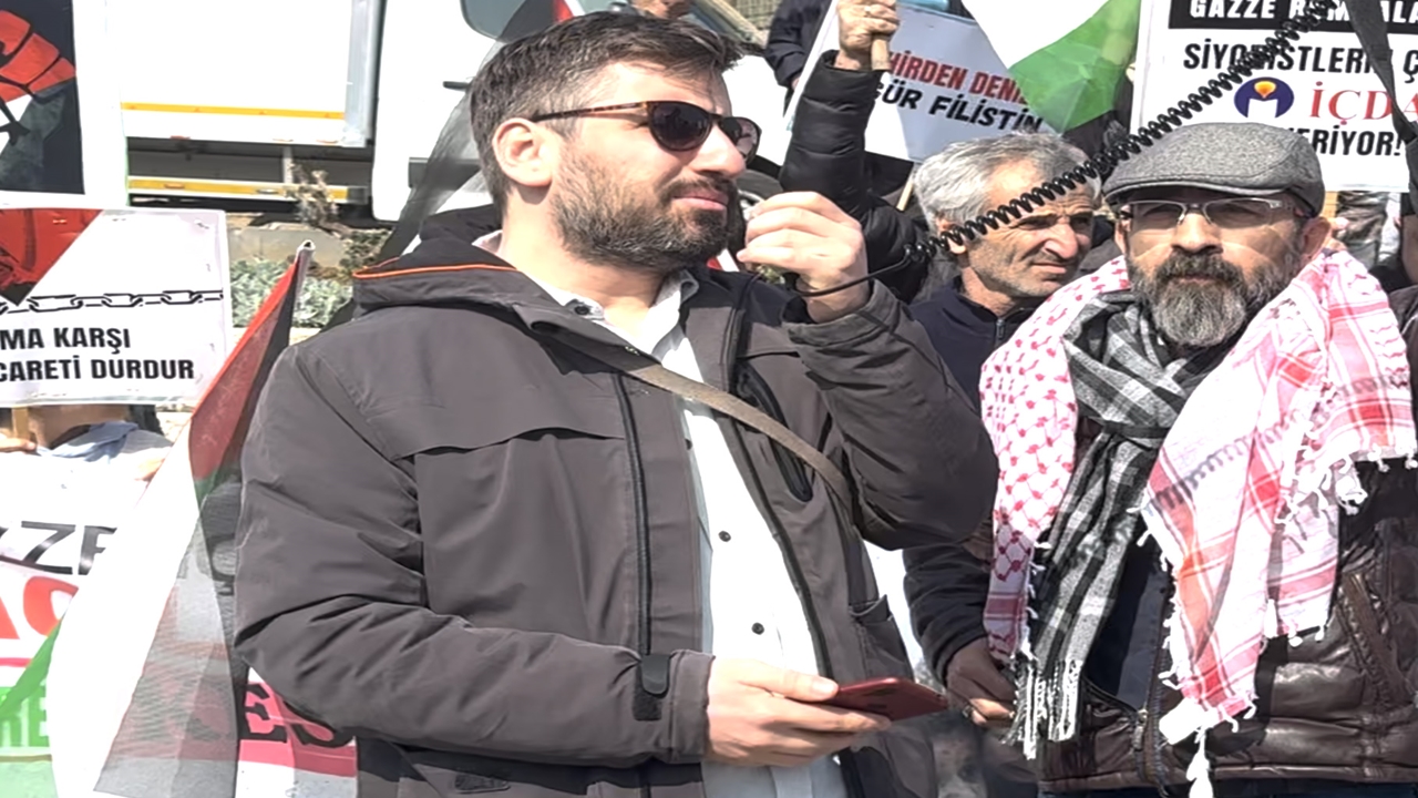 tekirdağda İsrailin gazzeye yönelik saldırıları protesto edildi