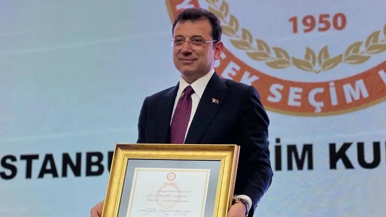 İBB Başkanı Ekrem İmamoğlu Mazbatasını Aldı