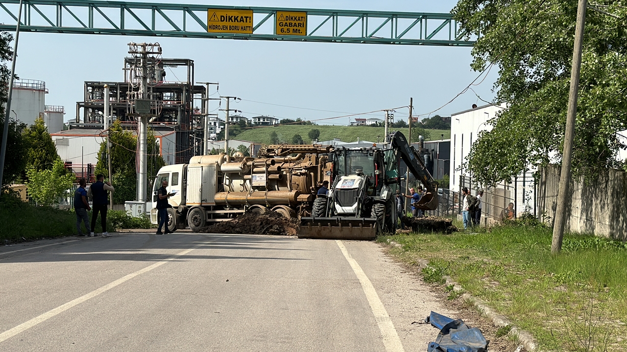 Arslanbey OSB’de Kazı Çalışmaları Sırasında Doğal Gaz Borusu Patladı