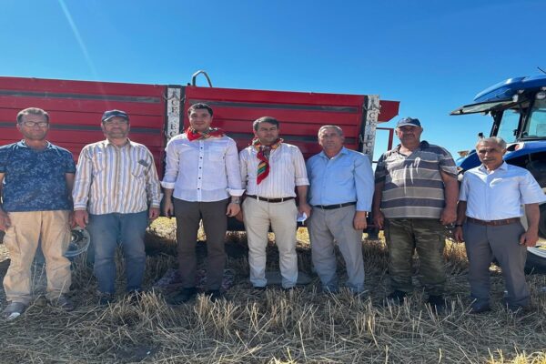 İbrahim Ergin Hububat Hasadına Katıldı