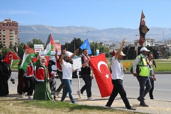 Kahramanmaraş’ta Gazze’ye Destek Yürüyüşü Başladı