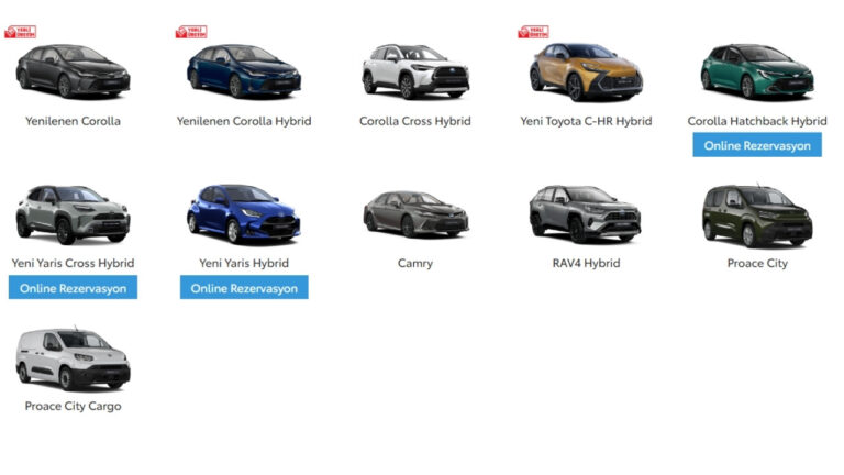 Toyota Engelli Araç Modelleri