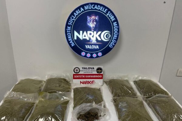 Yalova’da 9 kilo 730 gram sentetik uyuşturucu ele geçirildi