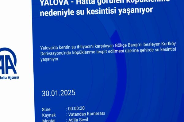 Yalova’da şebeke suyu hattında görülen köpüklenmenin ilk analiz raporu açıklandı haberi
