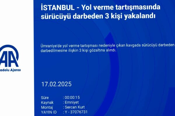 İstanbul’da yol verme tartışmasında sürücüyü darbeden 3 kişi yakalandı haberi