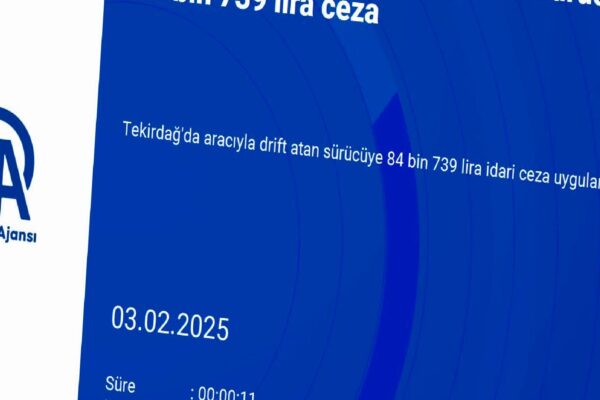 Tekirdağ’da drift atan ehliyetsiz sürücüye 84 bin 739 lira ceza haberi