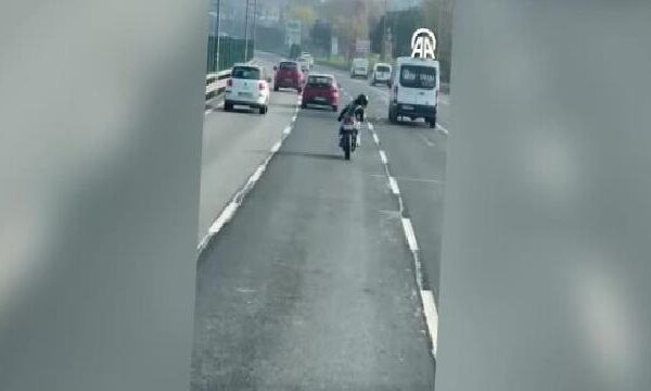 İstanbul’da kara yolunda tehlikeli hareketler yapan motosikletliye para cezası haberi