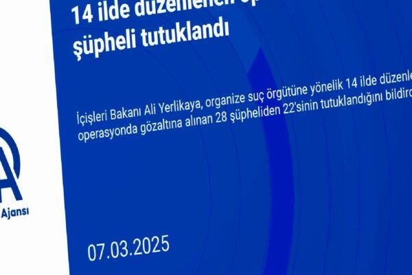 Organize suç örgütüne yönelik 14 ilde düzenlenen operasyonlarda 22 şüpheli tutuklandı haberi