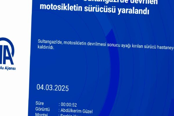 Sultangazi’de devrilen motosikletin sürücüsü yaralandı haberi