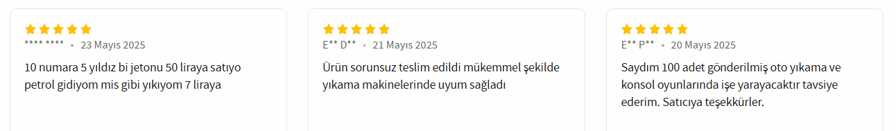 Sahte Oto Yıkama Jetonunu alan kullanıcıların yorumları