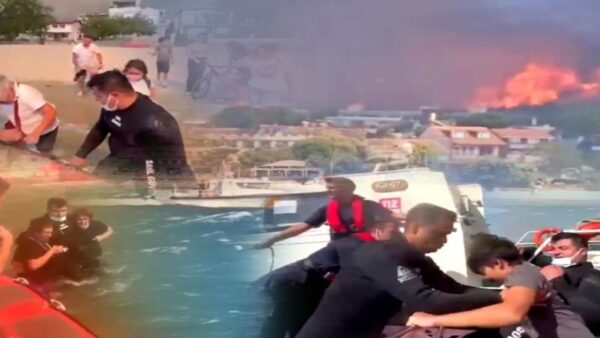 Çanakkale’deki Orman Yangınında Mahsur Kalan 348 Kişi Sahil Güvenlik Tarafından Kurtarıldı