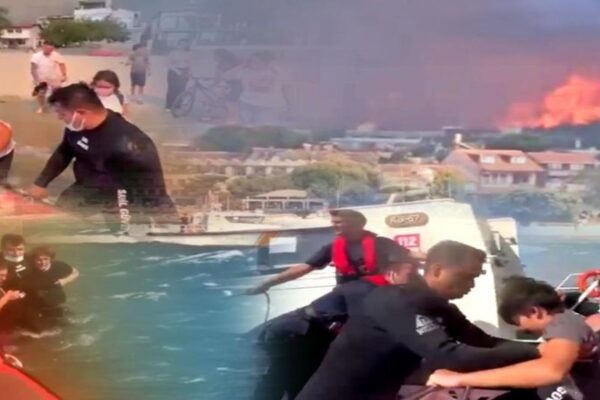 Çanakkale’deki Orman Yangınında Mahsur Kalan 348 Kişi Sahil Güvenlik Tarafından Kurtarıldı