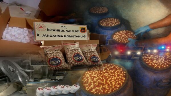 İstanbul’da 7,8 Milyon Uyuşturucu Hap ve 63 Kilo Ham Madde Ele Geçirildi
