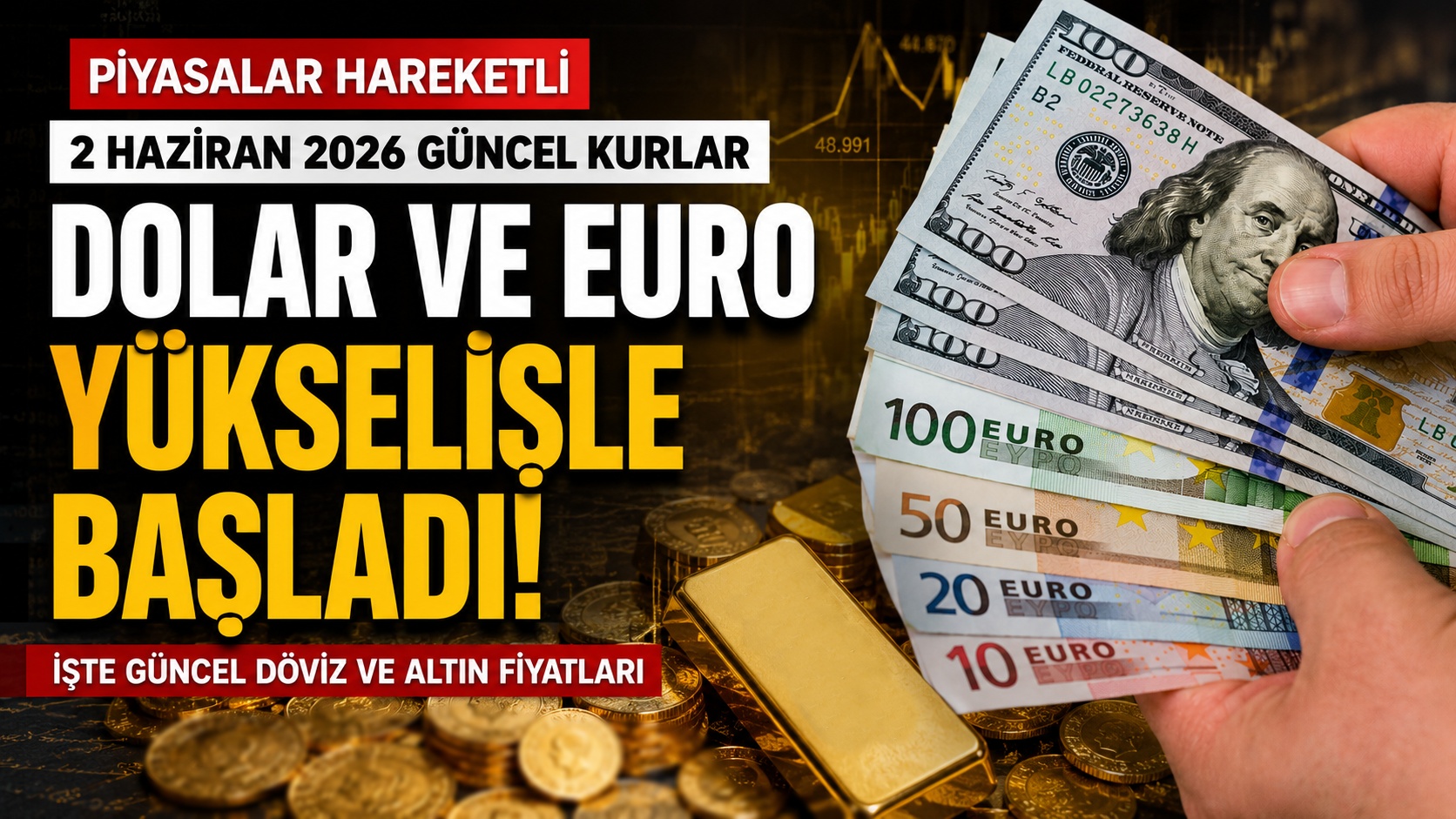 Dolar, Euro ve Altın Ne Kadar Oldu? 2 Haziran 2026 Piyasalarda Son Durum
