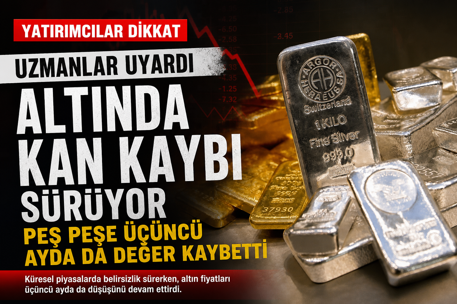Altın Üst Üste 3 Ay Değer Kaybetti! Gümüşün Düşüşü Sona Erdi!